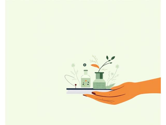 Illustration of a person holding an at-home DNA collection kit, with clear steps for mailing to a lab and receiving digital results.